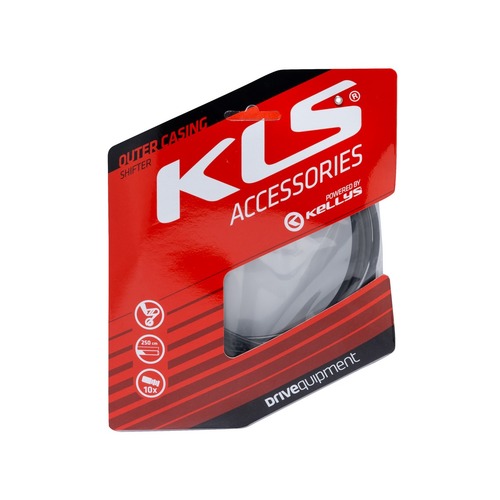 Outer casing for derailleur cables KLS 250 cm, black, 1pc