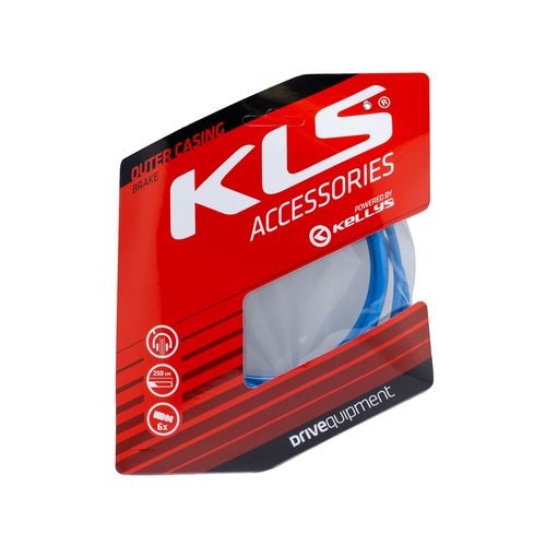 Outer casing for brake cables KLS 250 cm, blue, 1pc