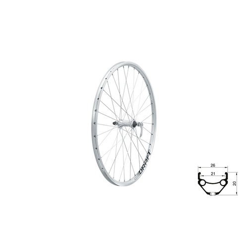 DRAFT V-brake F, 26", silver